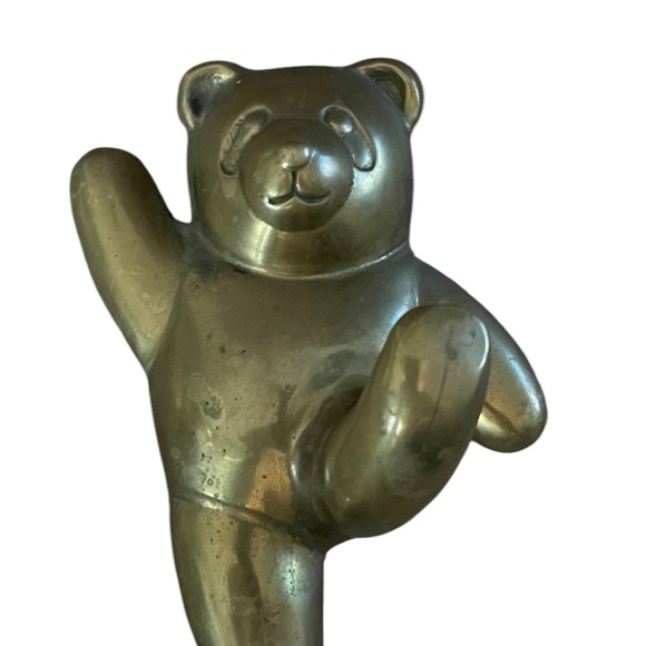 Vintage Brass Teddy Bear Wall Hook 5" - Picture 3 of 6